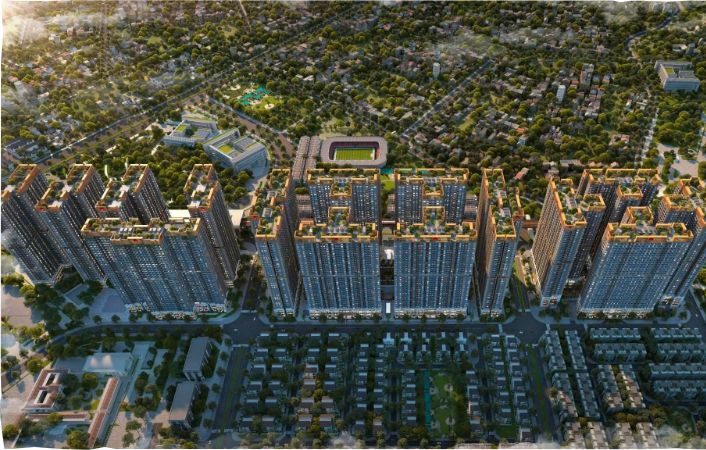 Ảnh thực tế tại công trường dự án The Flame Vine Hoài Đức